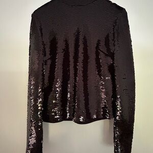 Frame sequin turtleneck top